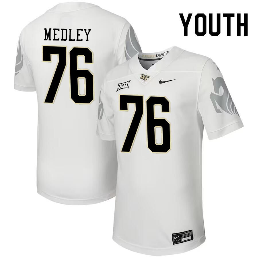 Youth #76 Adrian Medley UCF Knights Big 12 Conference College Football Jerseys Stitched-Black